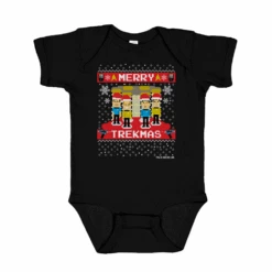 Star Trek: The Original Series Merry Trekmas Baby Bodysuit 9 Star Trek: The Original Series Merry Trekmas Baby Bodysuit -T-shirt Store ST Merry 64 100370 BLACK MF