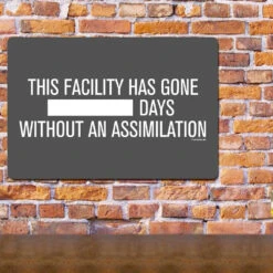 Star Trek: Picard Assimilation Sign Metal Sign -T-shirt Store ST P AS Metal Sign Mockup