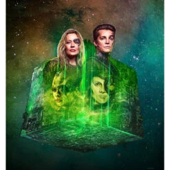 Star Trek: Picard Borg Cube Portrait Sherpa Blanket -T-shirt Store ST P BCC Sherpa Blanket RO