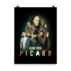 Star Trek: Picard Cast Collage Logo Satin Poster 2 Star Trek: Picard Cast Collage Logo Satin Poster -T-shirt Store ST P CPLH Poster Mockup