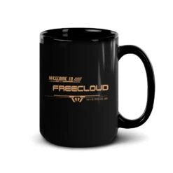 Star Trek: Picard Freecloud Black Mug -T-shirt Store ST P FCH 15oz Black Mug Mockup Right
