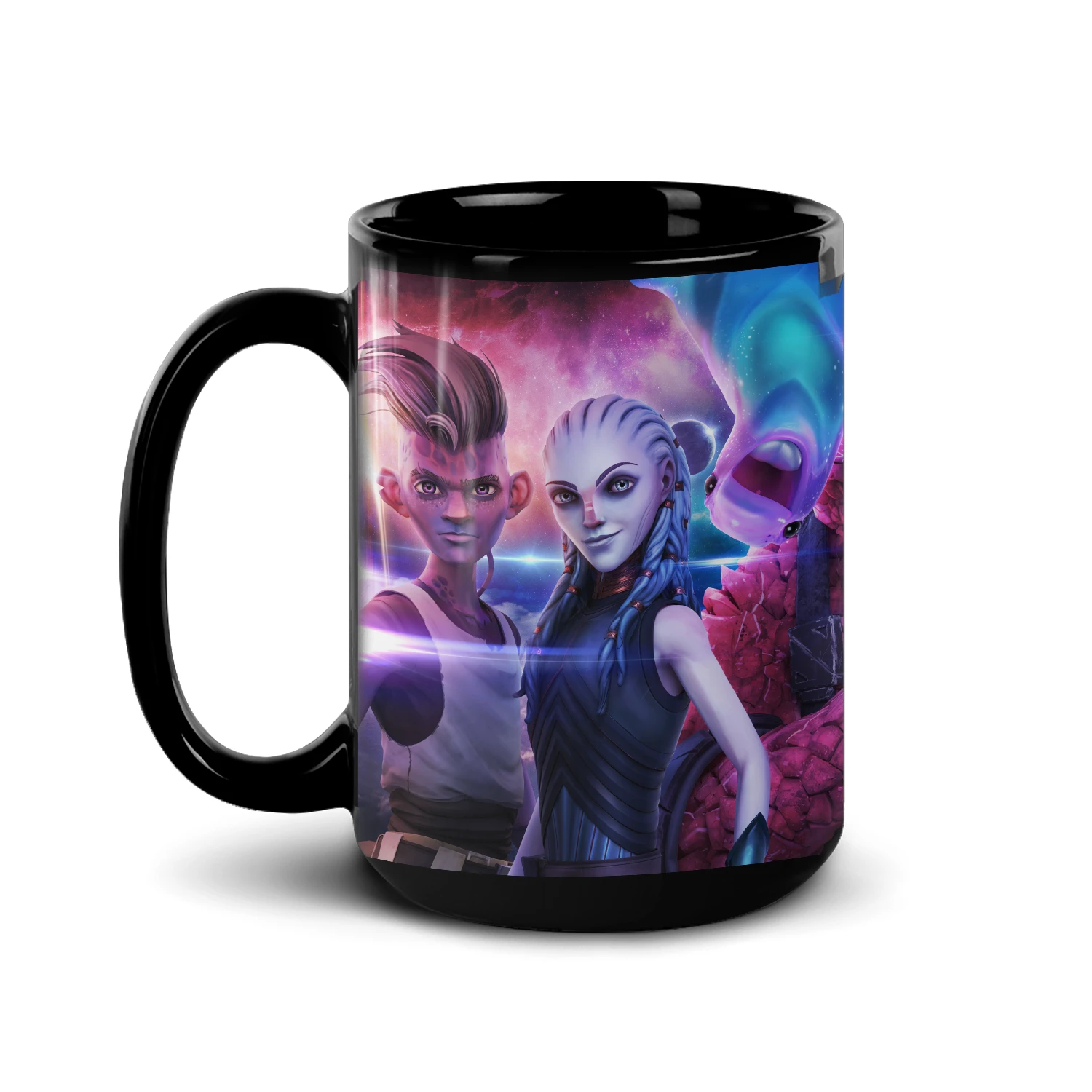 Star Trek: Prodigy Key Art 2 Black Mug 5 Star Trek: Prodigy Key Art 2 Black Mug - Image 3