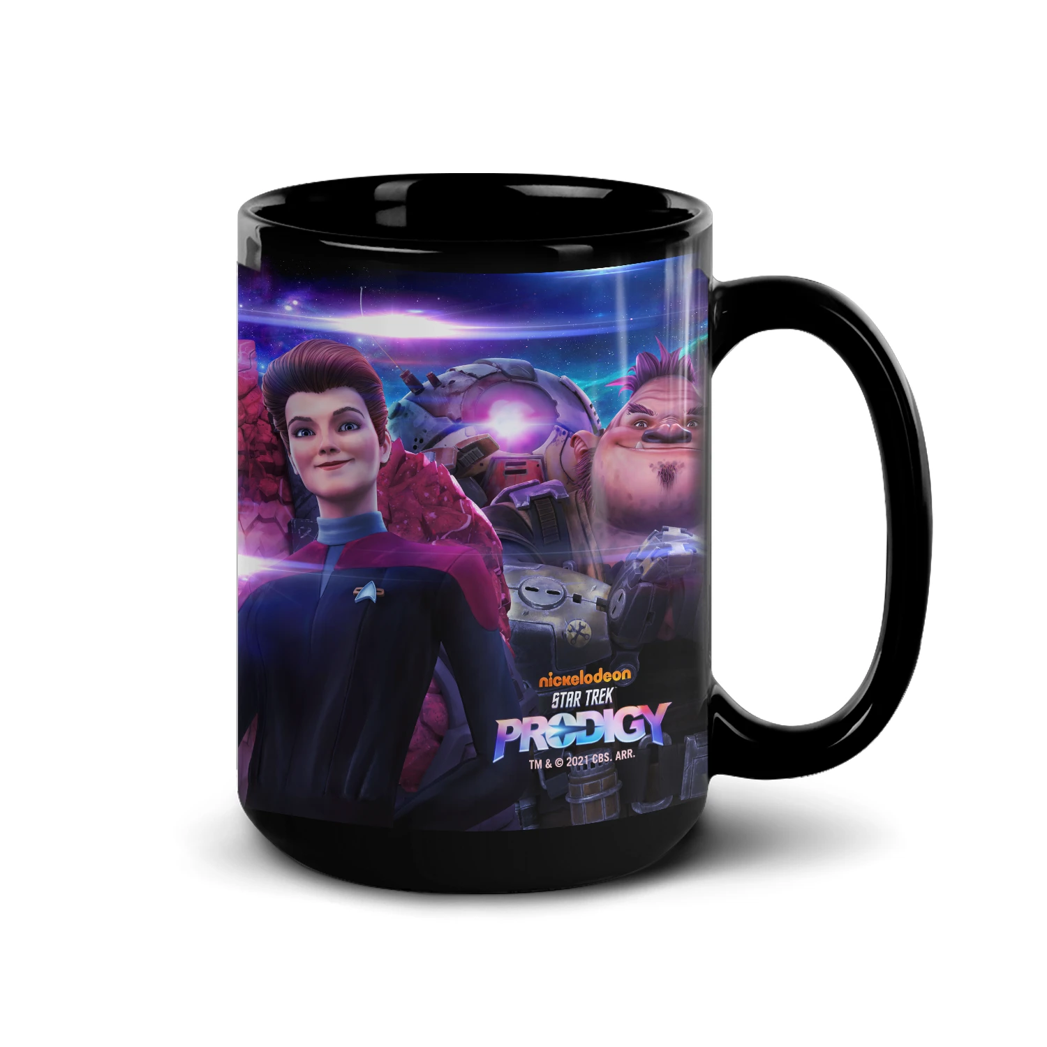 Star Trek: Prodigy Key Art 2 Black Mug 6 Star Trek: Prodigy Key Art 2 Black Mug - Image 4