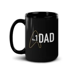 Star Trek: Picard No.1 Dad Black Mug -T-shirt Store ST P NO1DADH 15oz Black Mug Mockup Left