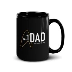Star Trek: Picard No.1 Dad Black Mug -T-shirt Store ST P NO1DADH 15oz Black Mug Mockup Right