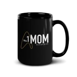 Star Trek: Picard No.1 Mom Black Mug -T-shirt Store ST P NO1MOMH 15oz Black Mug Mockup Right