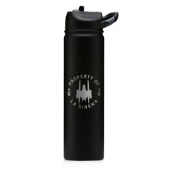 Star Trek: Picard Property Of La Sirena Laser Engraved SIC Water Bottle -T-shirt Store ST P POLSH 27oz SIC WaterBottle Mockup Black