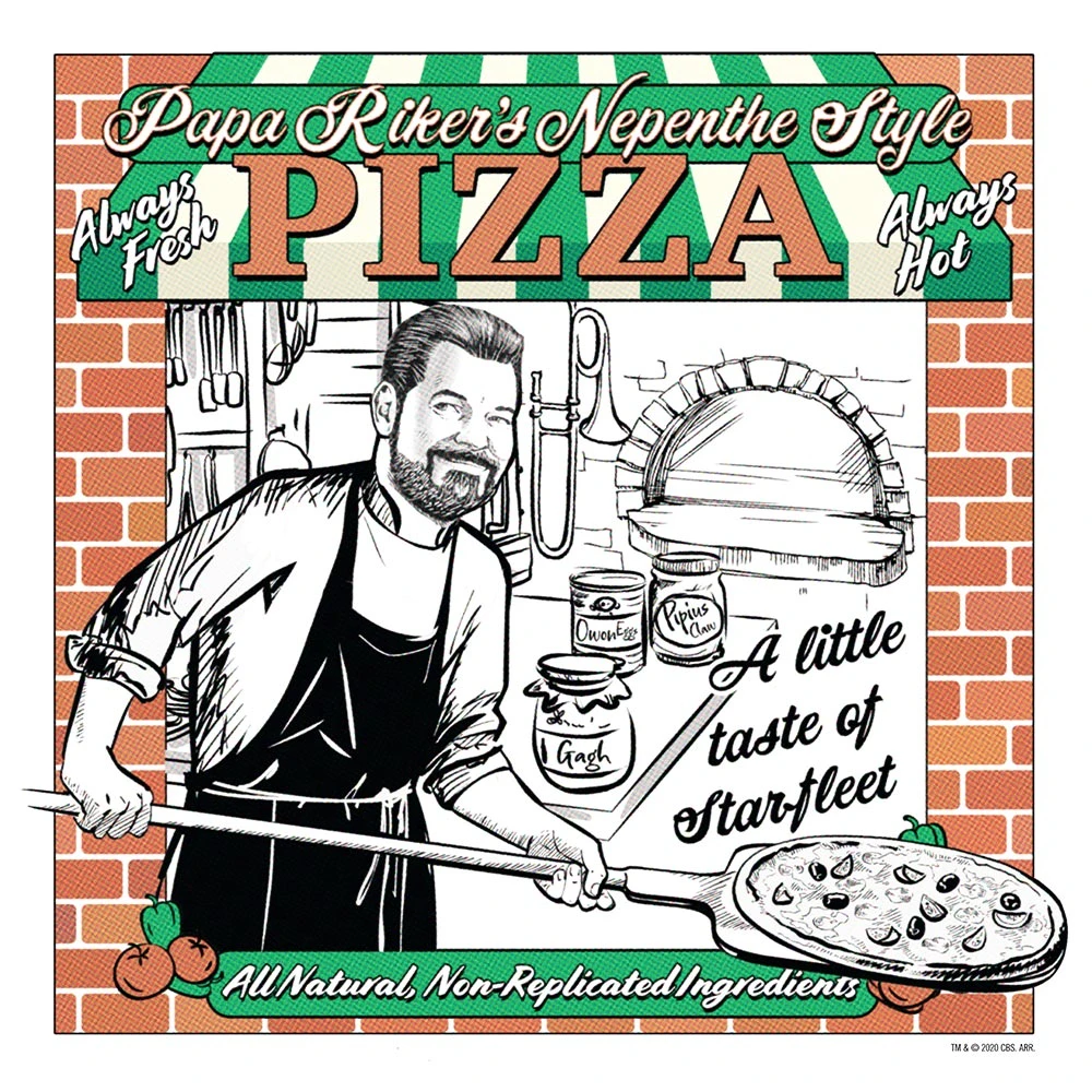 Star Trek: Picard Riker's Pizza Premium Satin Poster 4 Star Trek: Picard Riker's Pizza Premium Satin Poster - Image 2