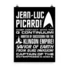 Star Trek: Picard Tribute Satin Poster 1 Star Trek: Picard Tribute Satin Poster -T-shirt Store ST P T Poster Mockup