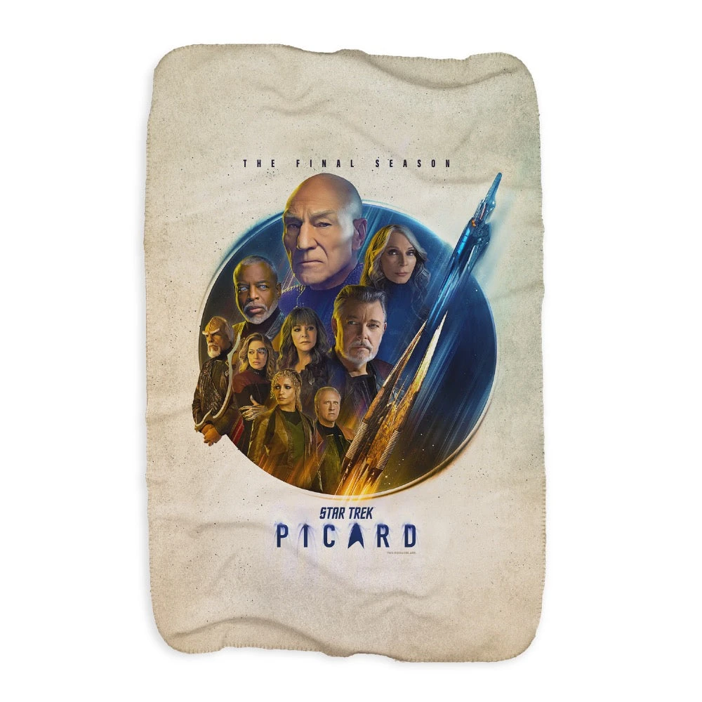 Star Trek: Picard Season 3 Cast Sherpa Blanket 3 Star Trek: Picard Season 3 Cast Sherpa Blanket