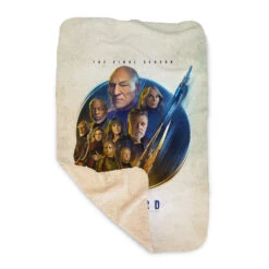 Star Trek: Picard Season 3 Cast Sherpa Blanket 11 Star Trek: Picard Season 3 Cast Sherpa Blanket -T-shirt Store ST PKEY 85 100450 37X57 FOLD MF