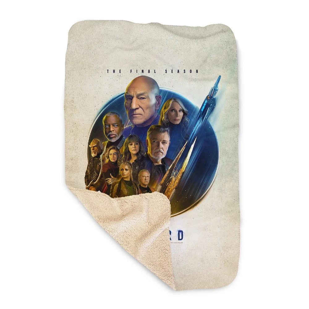 Star Trek: Picard Season 3 Cast Sherpa Blanket 5 Star Trek: Picard Season 3 Cast Sherpa Blanket - Image 3