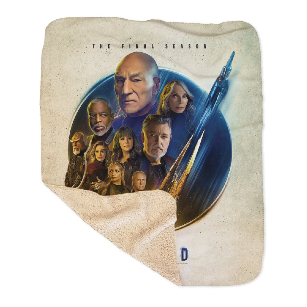 Star Trek: Picard Season 3 Cast Sherpa Blanket 7 Star Trek: Picard Season 3 Cast Sherpa Blanket - Image 5