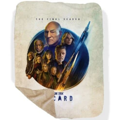 Star Trek: Picard Season 3 Cast Sherpa Blanket 15 Star Trek: Picard Season 3 Cast Sherpa Blanket -T-shirt Store ST PKEY 85 100450 60X80 FOLD MF