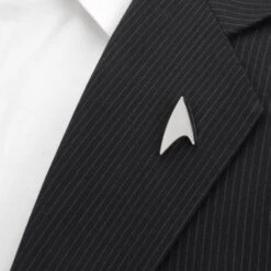 Star Trek Silver Delta Shield Lapel Pin -T-shirt Store ST SDS LP 3