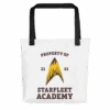 Star Trek Starfleet Academy Flying Phoenix Delta Canvas Tote Bag -T-shirt Store ST SFA FP1 Tote Bag Mockup Front