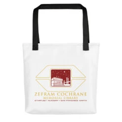 Star Trek Starfleet Academy Zefram Cochrane Memorial Library Premium Tote Bag