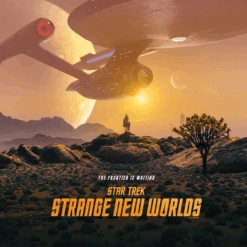 Star Trek: Strange New Worlds Key Art Sherpa Blanket -T-shirt Store ST SNW Key Art 100206 RO