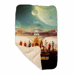 Star Trek: Strange New Worlds Landing Party Key Art Sherpa Blanket -T-shirt Store ST SNW LPKEY ART 63 100206 37x57 FOLDED MF