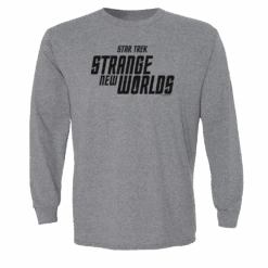 Star Trek: Strange New Worlds Logo Adult Long Sleeve T-Shirt -T-shirt Store ST SNW Logo 100004 GRY MF