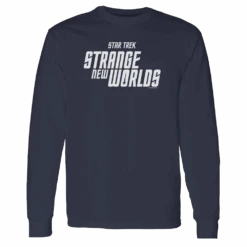 Star Trek: Strange New Worlds Logo Adult Long Sleeve T-Shirt -T-shirt Store ST SNW Logo 100004 NVY MF