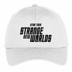 Star Trek: Strange New Worlds Logo Embroidered Hat -T-shirt Store ST SNW Logo 100176 WHT MF
