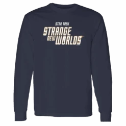 Star Trek: Strange New Worlds Flare Logo Adult Long Sleeve T-Shirt -T-shirt Store ST SNW Logo 2 100004 NVY MF