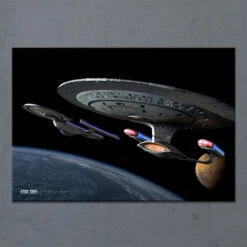 Star Trek: The Next Generation Ships Of The Line Making For Deep Water Acrylic -T-shirt Store ST SOTL Acrylic Wall MakingforDeepWater