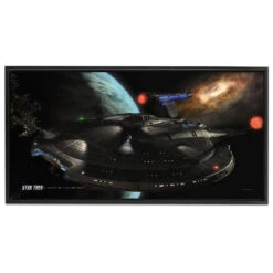 Star Trek: Enterprise Ships Of The Line Distant Cousins Floating Frame Wrapped Canvas -T-shirt Store ST SOTL Framed Black 1 Enterprise DistantCousins