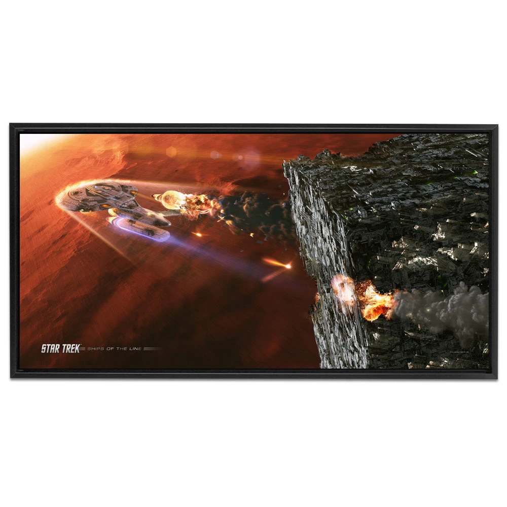 Star Trek: The Next Generation Ships Of The Line Terminal Descent Floating Frame Wrapped Canvas 7 Star Trek: The Next Generation Ships Of The Line Terminal Descent Floating Frame Wrapped Canvas - Image 5