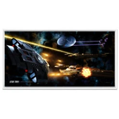 Star Trek: Deep Space Nine Ships Of The Line Fortune Favors The Bold Floating Frame Wrapped Canvas