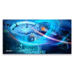Star Trek: Enterprise Ships Of The Line Wind Tunnel Satin Poster