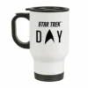 Star Trek Day Logo 14 Oz Stainless Steel Travel Mug With Handle -T-shirt Store ST STDAYH Travel Mug Mockup Left