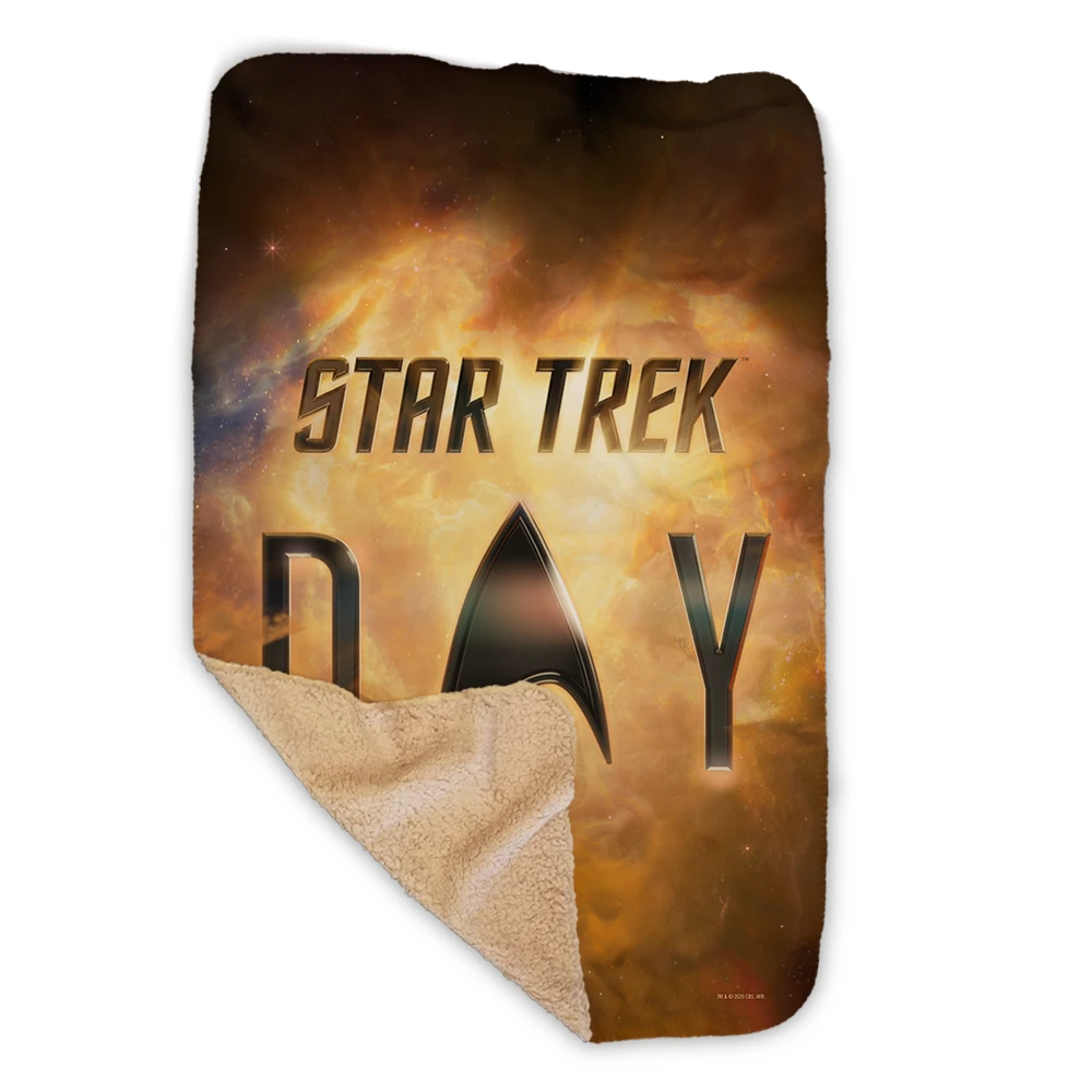 Star Trek Day Logo Sherpa Blanket 3 Star Trek Day Logo Sherpa Blanket