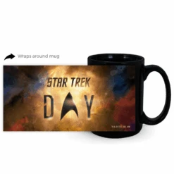 Star Trek Day Logo Black Mug -T-shirt Store ST STDAYNH 15oz Black Mug Mockup