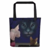 Star Trek: The Next Generation Hologram Cat Premium Tote Bag -T-shirt Store ST TNG C HC Tote Bag Mockup Front