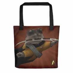 Star Trek: The Next Generation Worf Cat Premium Tote Bag