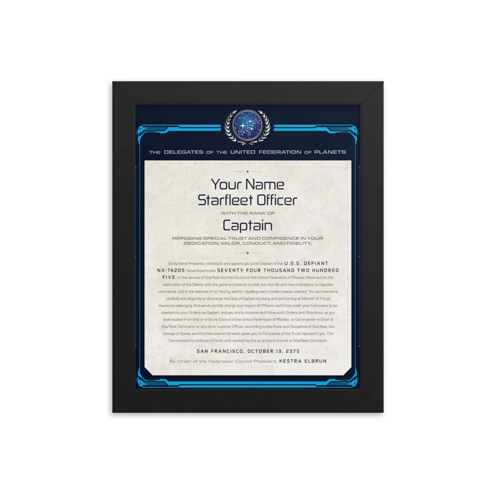 Star Trek: Deep Space Nine Personalized Captain's Assignment Letter U.S.S. Defiant NX-74205 4 Star Trek: Deep Space Nine Personalized Captain's Assignment Letter U.S.S. Defiant NX-74205 - Image 2
