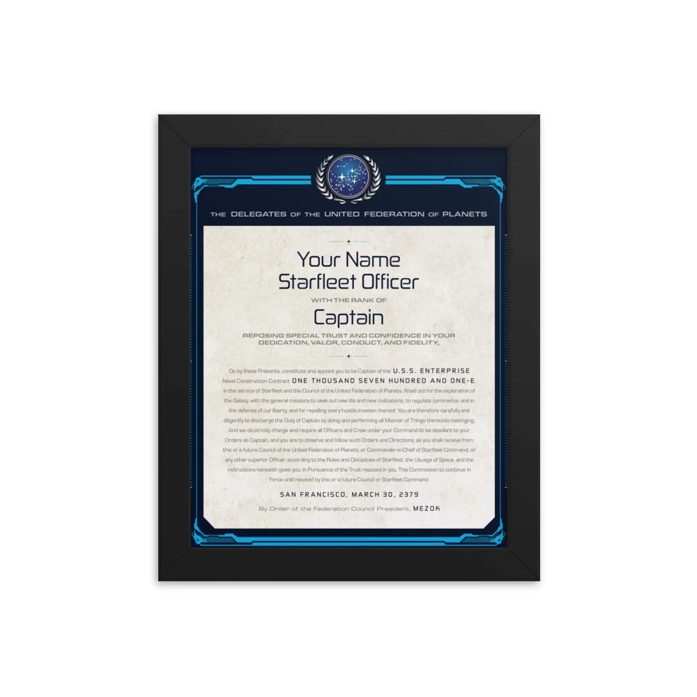 Star Trek: The Next Generation Personalized Captain's Assignment Letter U.S.S. Enterprise NCC-1701-E 4 Star Trek: The Next Generation Personalized Captain's Assignment Letter U.S.S. Enterprise NCC-1701-E - Image 2