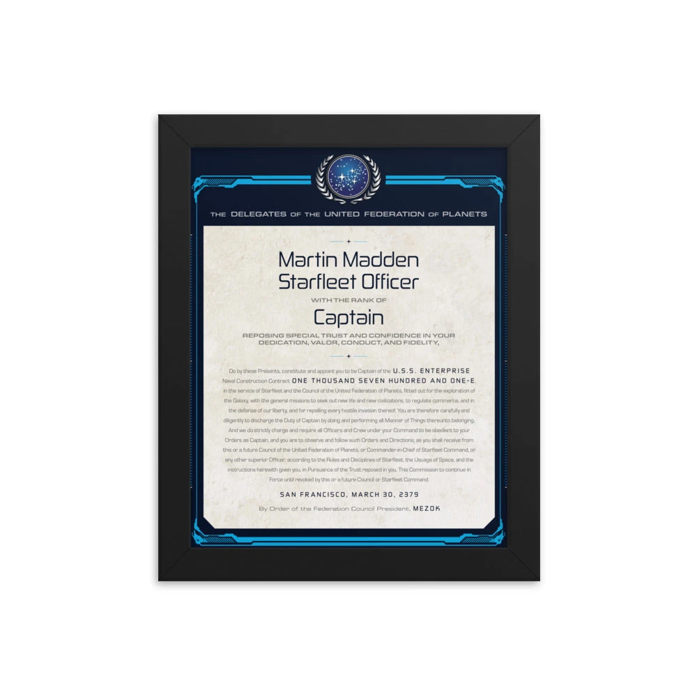 Star Trek: The Next Generation Personalized Captain's Assignment Letter U.S.S. Enterprise NCC-1701-E 3 Star Trek: The Next Generation Personalized Captain's Assignment Letter U.S.S. Enterprise NCC-1701-E