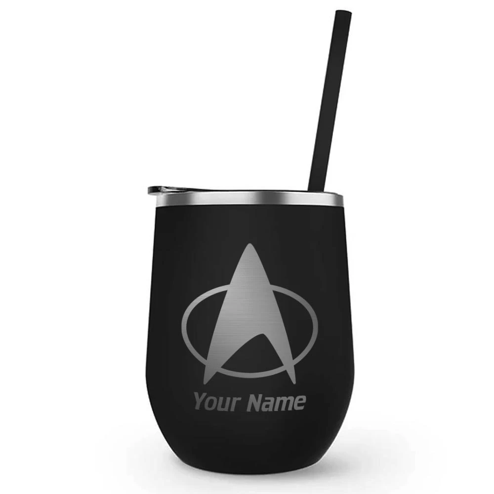 Star Trek: The Next Generation Delta Personalized Laser Engraved Wine Tumbler With Straw 3 Star Trek: The Next Generation Delta Personalized Laser Engraved Wine Tumbler With Straw