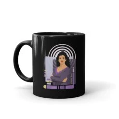 Star Trek: The Next Generation Deanna Troi Black Mug 9 Star Trek: The Next Generation Deanna Troi Black Mug -T-shirt Store ST TNG DEANNAH 11oz Black Mug Mockup Left