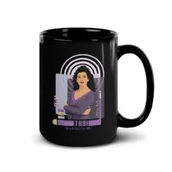 Star Trek: The Next Generation Deanna Troi Black Mug 10 Star Trek: The Next Generation Deanna Troi Black Mug -T-shirt Store ST TNG DEANNAH 15oz Black Mug Mockup Right