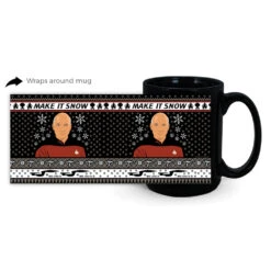Star Trek: The Next Generation Make It Snow Mug -T-shirt Store ST TNG MISPOD StarTrek 11ozMug 21146 Black Image01