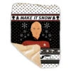 Star Trek: The Next Generation Make It Snow Sherpa Blanket -T-shirt Store ST TNG MISPOD StarTrek SherpaBlanketAllSizes