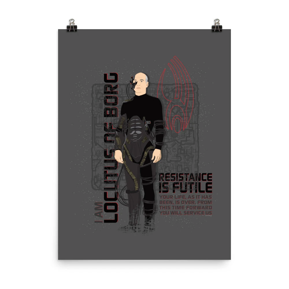 Star Trek: The Next Generation Picard Locutus Borg Satin Poster 3 Star Trek: The Next Generation Picard Locutus Borg Satin Poster