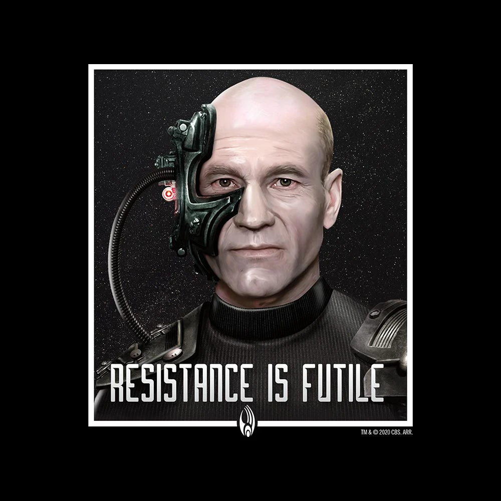 Star Trek: The Next Generation Picard Resistance Is Futile Adult Short Sleeve T-Shirt 4 Star Trek: The Next Generation Picard Resistance Is Futile Adult Short Sleeve T-Shirt - Image 2