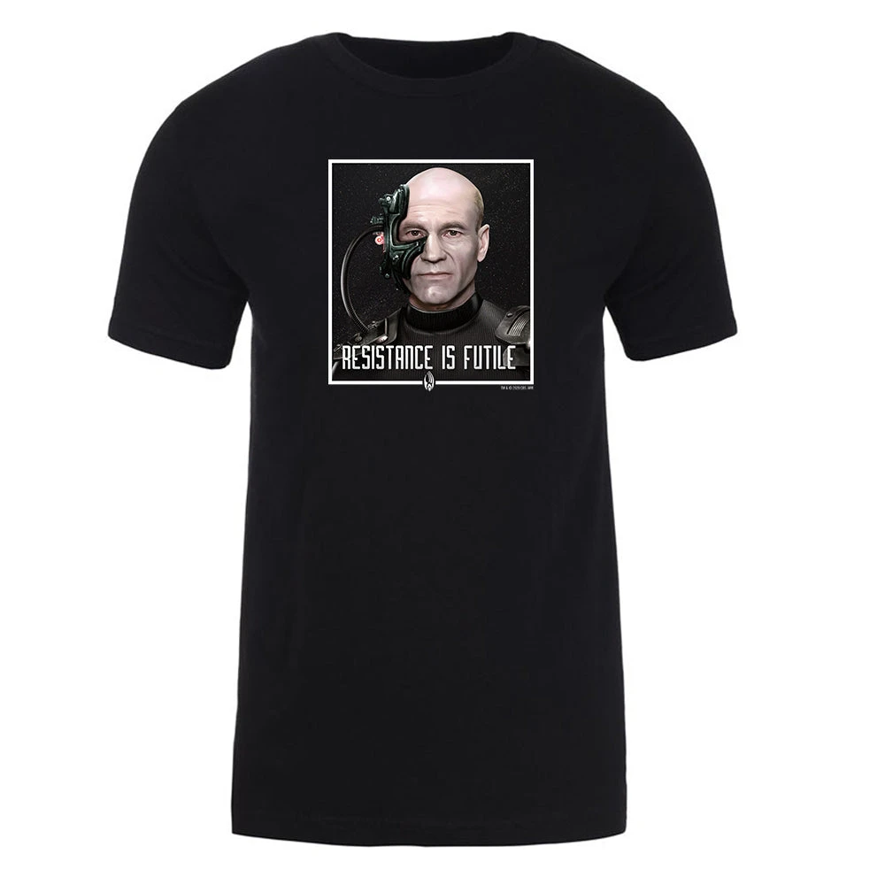 Star Trek: The Next Generation Picard Resistance Is Futile Adult Short Sleeve T-Shirt 3 Star Trek: The Next Generation Picard Resistance Is Futile Adult Short Sleeve T-Shirt