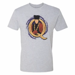 Star Trek: The Next Generation Q Adult Short Sleeve T-Shirt 10 Star Trek: The Next Generation Q Adult Short Sleeve T-Shirt -T-shirt Store ST TNG Q 100011 Adult ShortSleeve Tshirt HeatherGrey MF