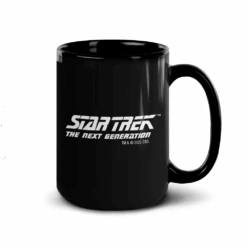 Star Trek: The Next Generation Q Black Mug -T-shirt Store ST TNG Q 100389 15oz BlackMug Right MF